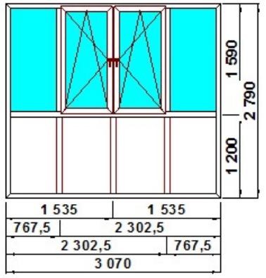 Остекление трехметрового балкона от потолка до пола, без обшивки, система: Schmitz, заполнения: 24 4х16х4 (ст/п 24), SP24 (сэндвич 24 мм) Добрые Окна торгово-монтажная компания